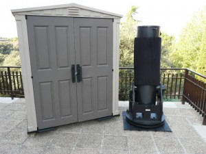 caseta de protección telescopio