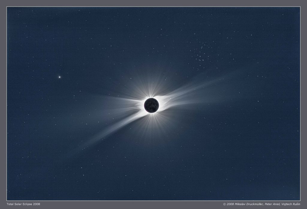 Sun eclipse and M 44 - Aug 1 08 - APOD Sep 20 08